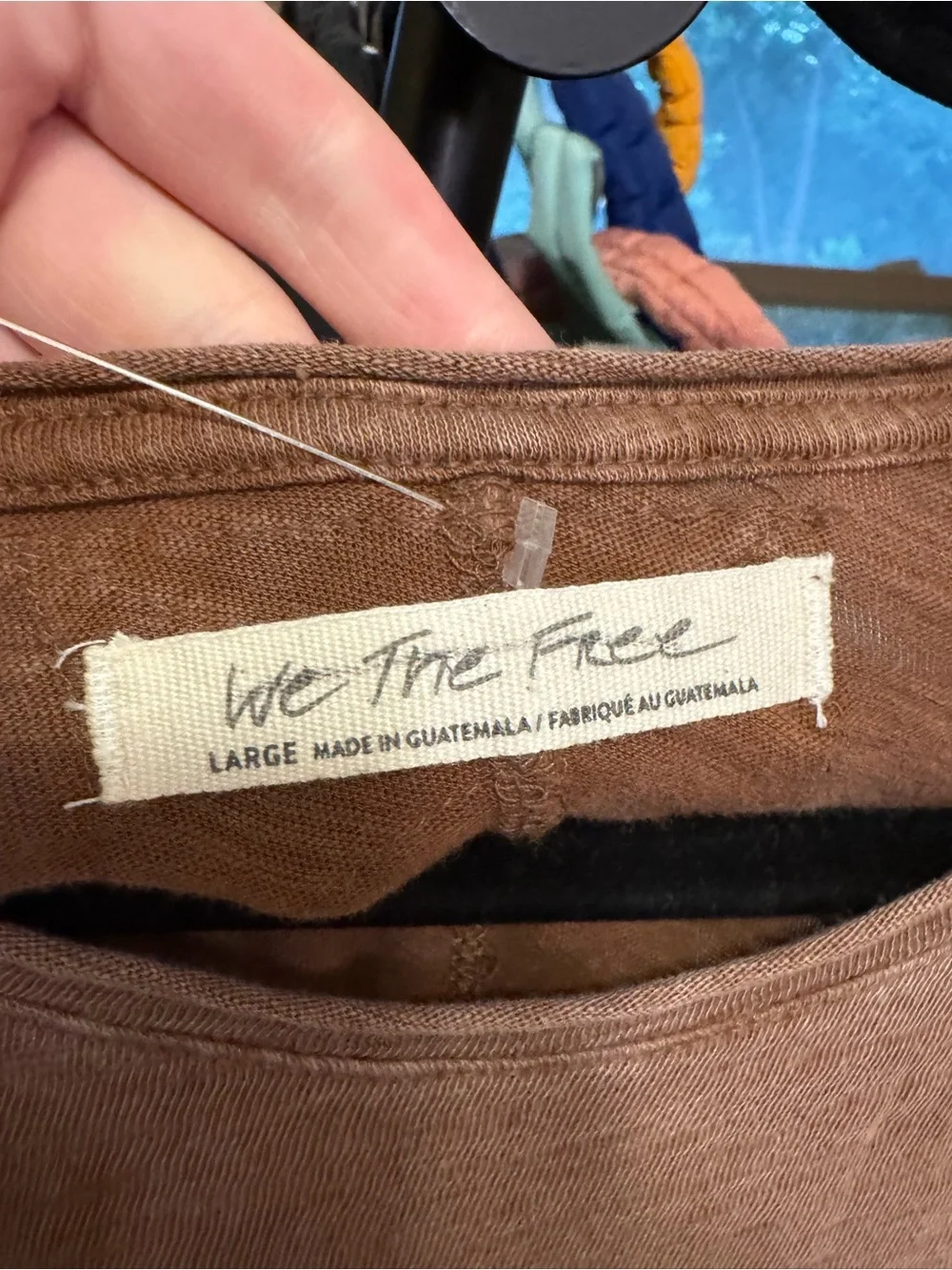 NWOT Free People We The Free Be My Baby Long-Sleeve Tee desert topaz brown- M, L